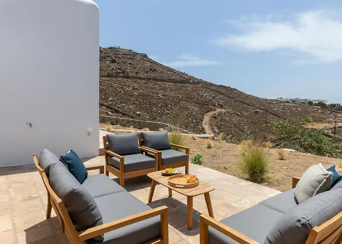 ヴィラ Modern Mykonos Private Pool Stunning View Fanari