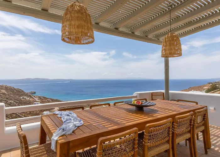 Modern Mykonos Private Pool Stunning View ヴィラ *